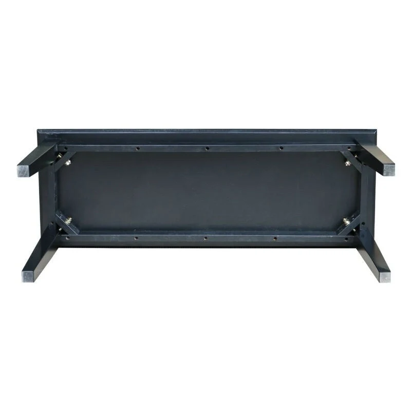 Solid Wood Entryway Accent Bench in Black Finish - 40 x 14 x 18H inches