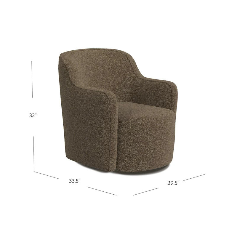HomePop Upholstered Swivel Accent Chair