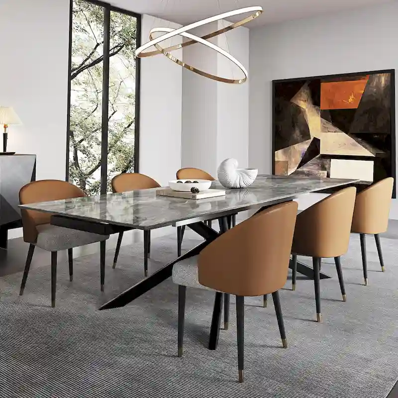 110.24  Extendable Rectangular Sintered Stone Dining Table - 78.74  to 110.24