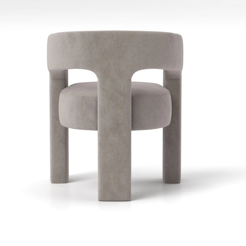 SEYNAR Modern Glam Velvet Upholstered Dining Chair, Open-Back Accent Chair