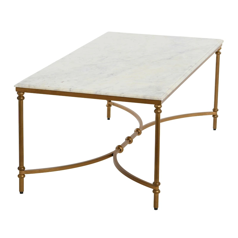 Libertine Genuine Marble and Metal Coffee Table