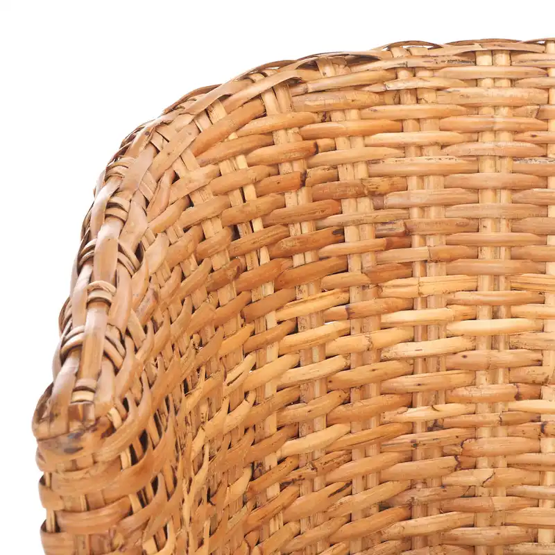Rattan Barrel Chair with Cushion - 29.1 x 27.2 x 32.7