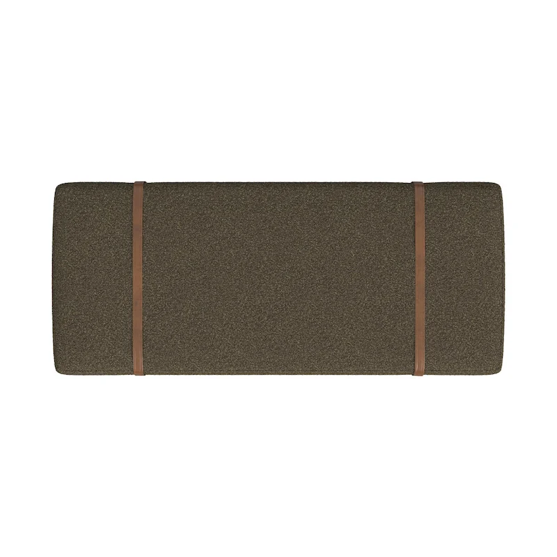 HomePop upholstered Bench with Wood Base