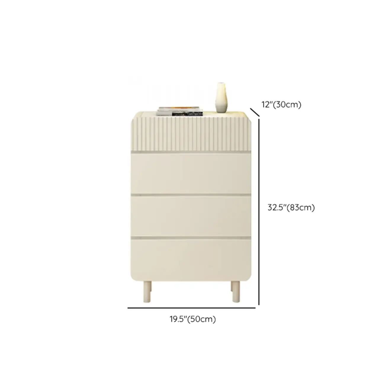 Versatile Modern White Accent Chest with Waterproof Design