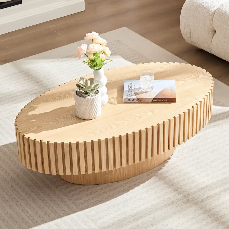 Modern Handcraft Drum Coffee Table