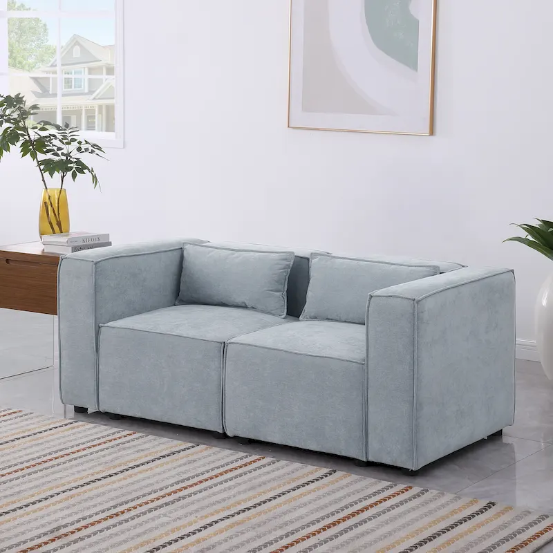 Free Combination Chenille Upholstered Modular Sectional Sofa