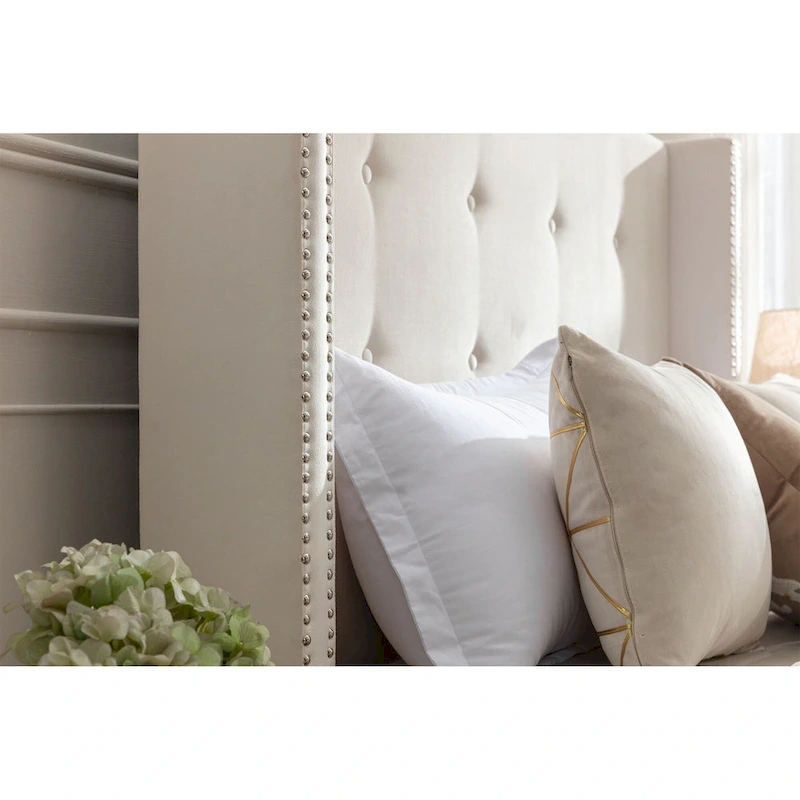 54 High Headboard Peyton Upholstered King Bed