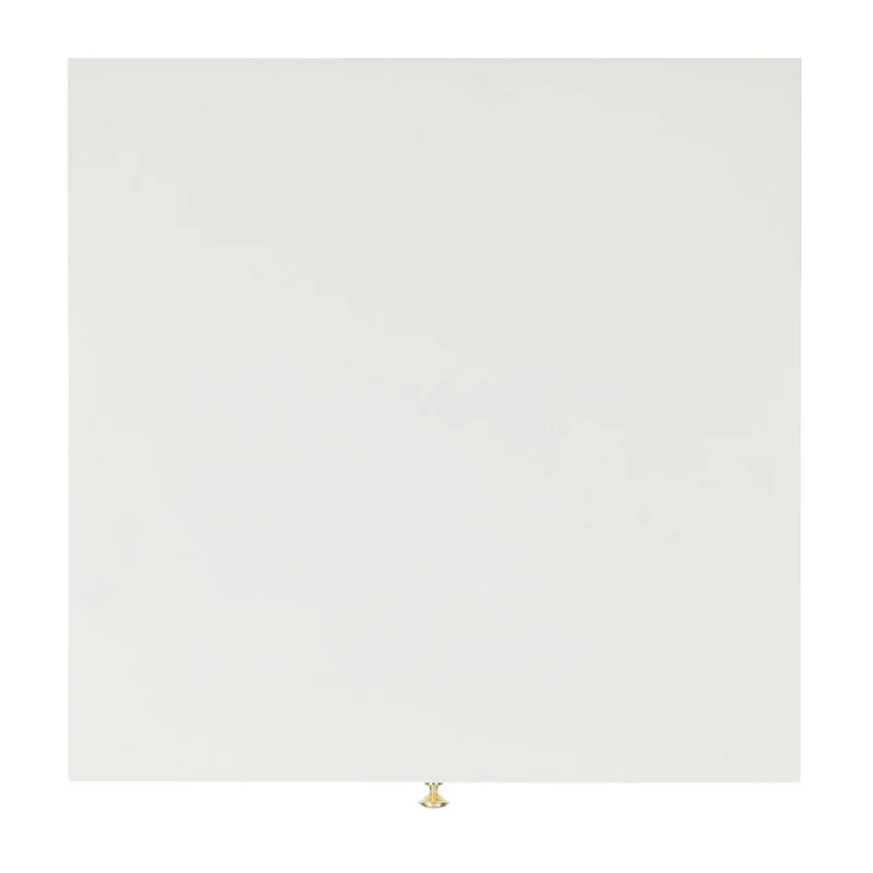 Mid-Century End Table with Brass Caps – Navy / White / Brown, Dark Wood, Single