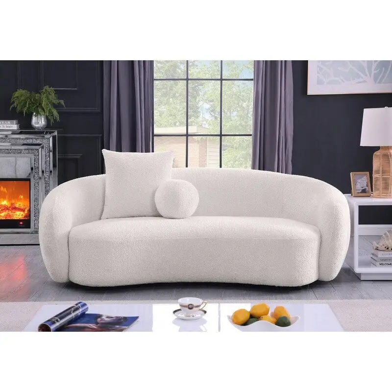 Best Quality 2pc Teddy Fabric Sofa & Loveseat