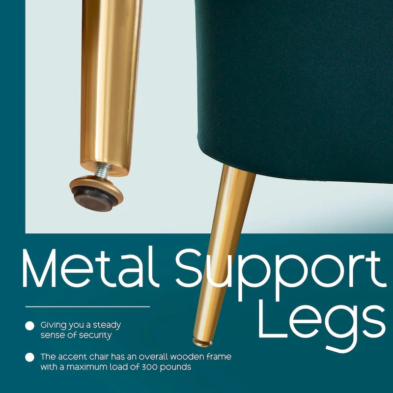 HOMYKA Modern Wingback Arm Chair Upholstered Accent Chair Set of 2