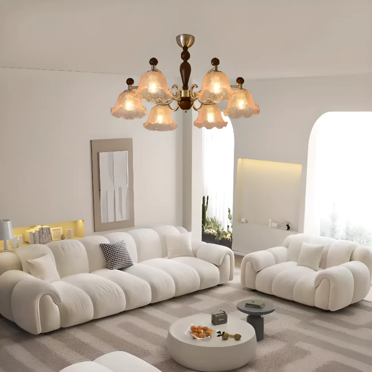 Modern Antique Flower Shape Chandelier for Dining Room