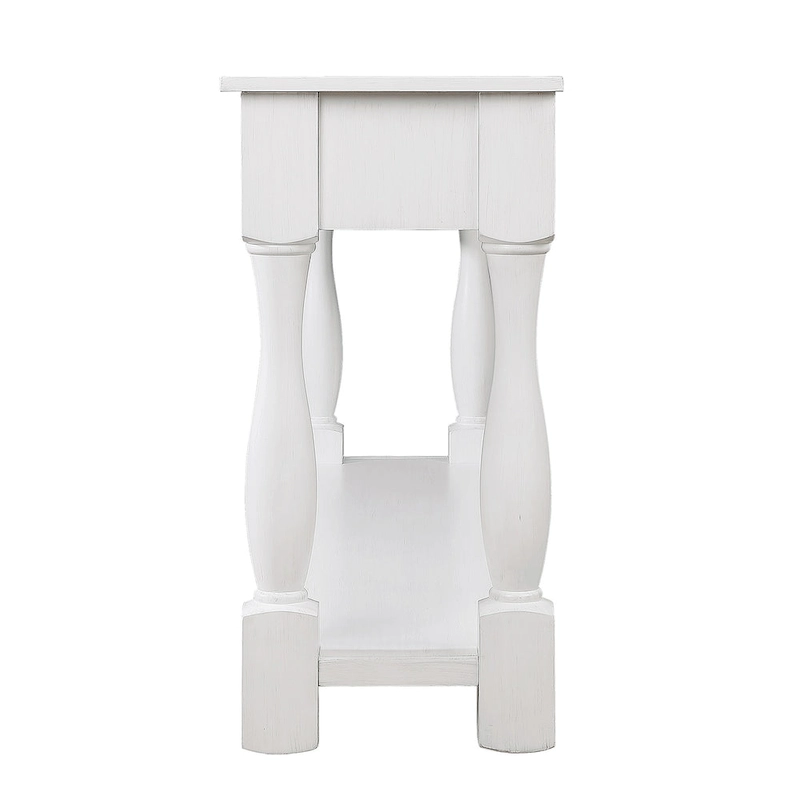 Wood Console Table with 3 Drawers and 1 Bottom Shelf