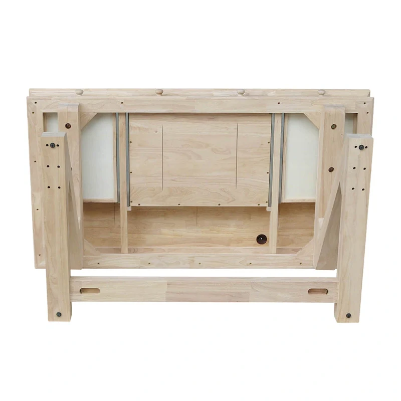 Solid Wood Unfinished Executive Desk with Zodiac Base