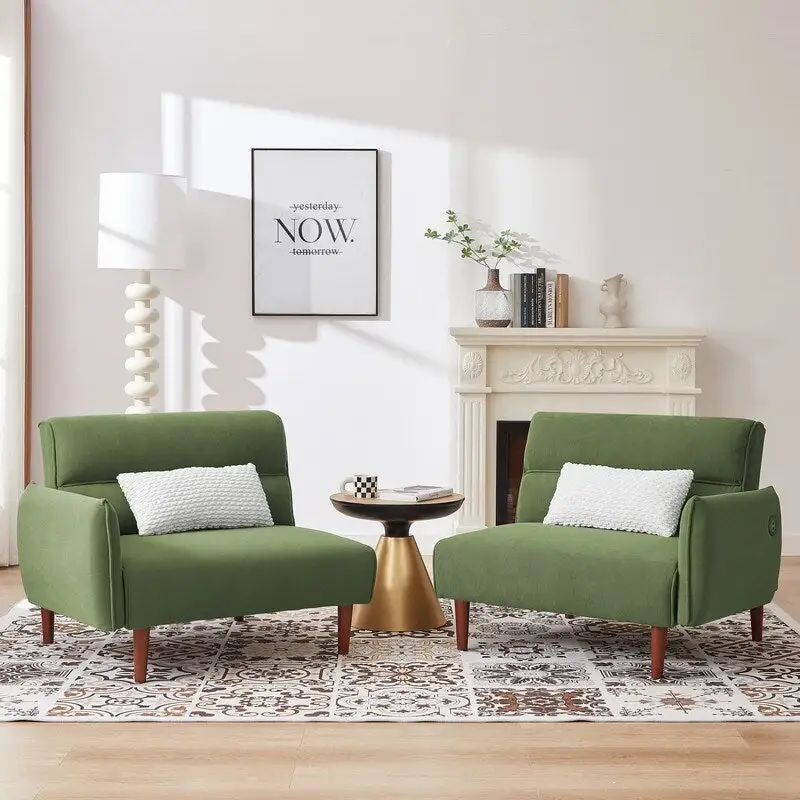 GEITIN Convertible Futon Sofa Bed with 2 Pillows