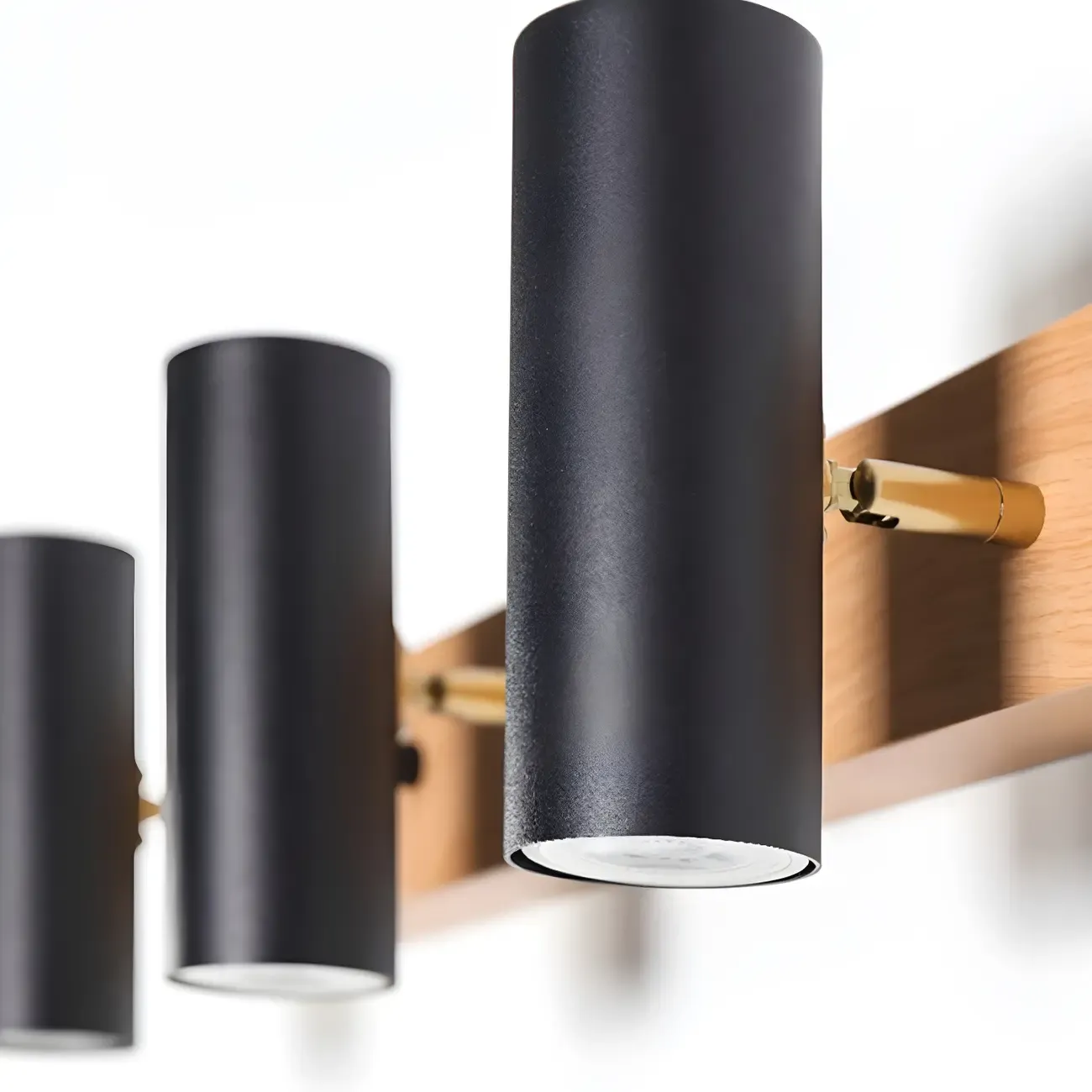 Cylinder White 4-Light Bathroom Vanity Lights in Hardwired