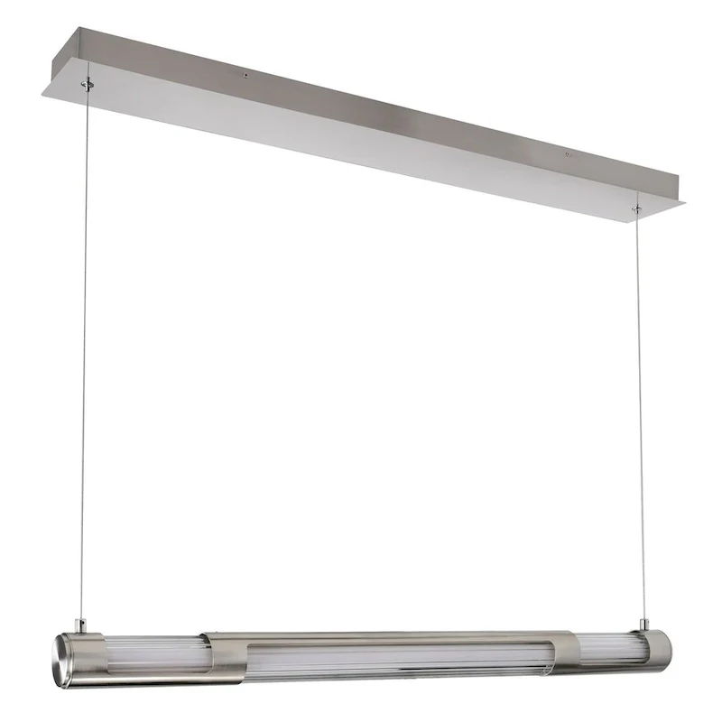 Neva 36 in LED Integrated Satin Nickel Mini Pendant - Satin Nickel