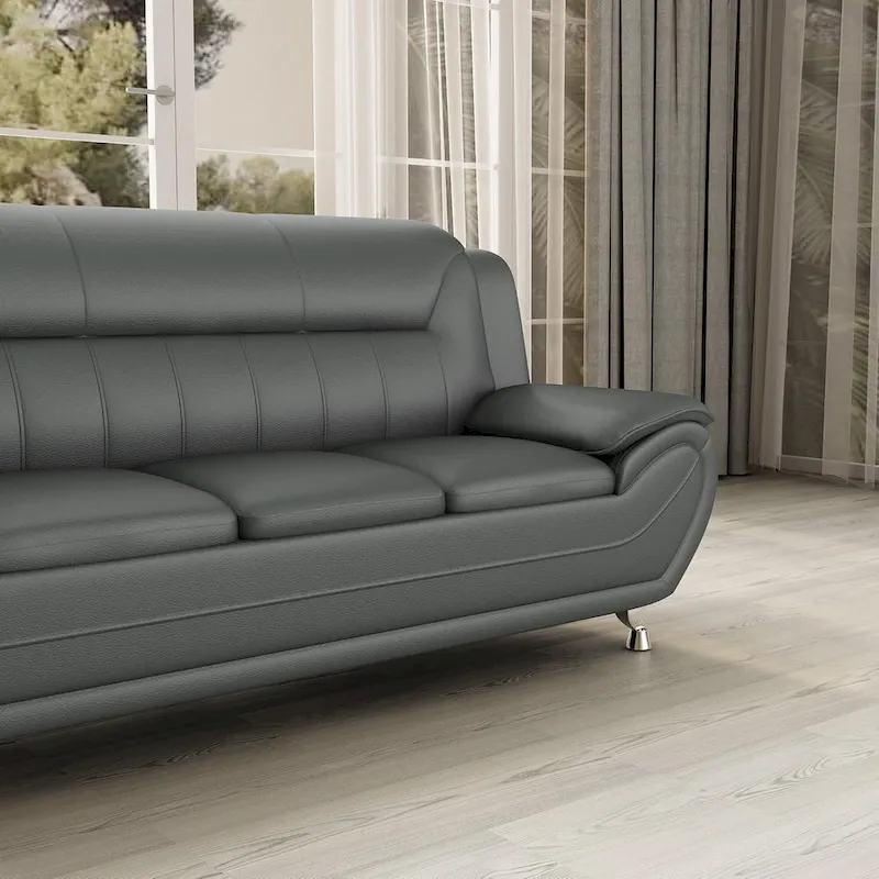 Sanuel 79.2 Faux Leather Pillow Top Arm Sofa