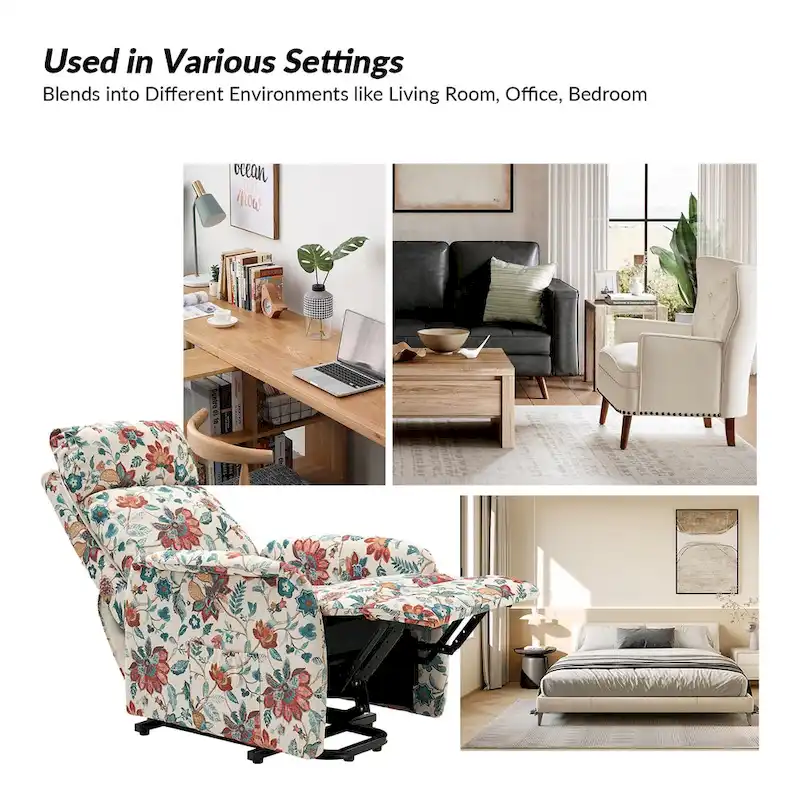 Elisa Power Remote Lift Assist Recliner Set Of 2 with Metal Base