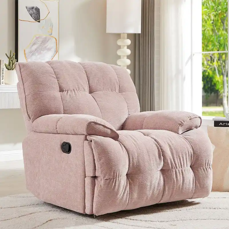 Modern Accent 360 Degree Swivel Armchair Functional Lounge Recline Chair Sofa