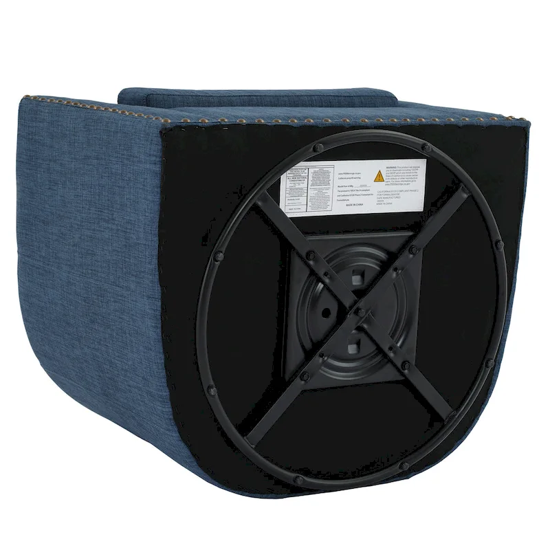 Nailhead Trim Upholstered Swivel Accent Chairs Set of 2