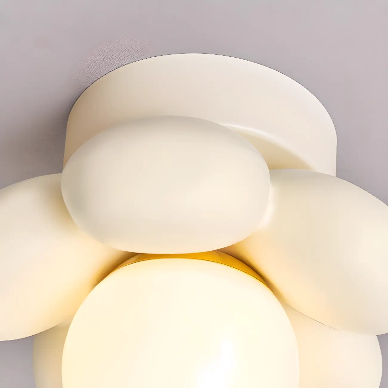 Modern Mini LED Semi-Flush Ceiling Light in Flower Shape
