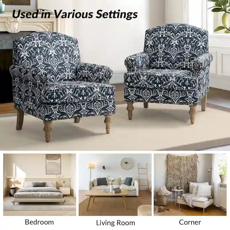 Yahweh Farmhouse Nailhead Armchair with Rolled Arms by HULALA HOME