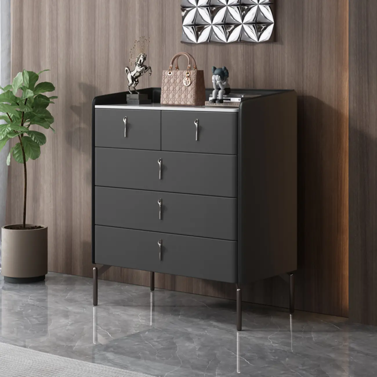 Nordic Extra Wide Stone Double Dresser