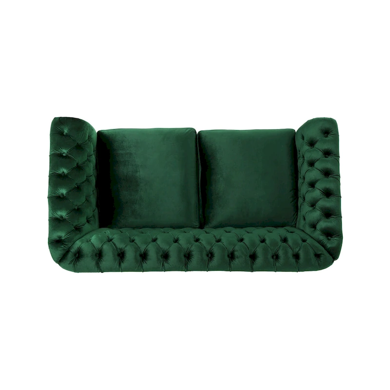 Somerville Upholstered Chesterfield Nailhead Loveseat by Christopher Knight Home