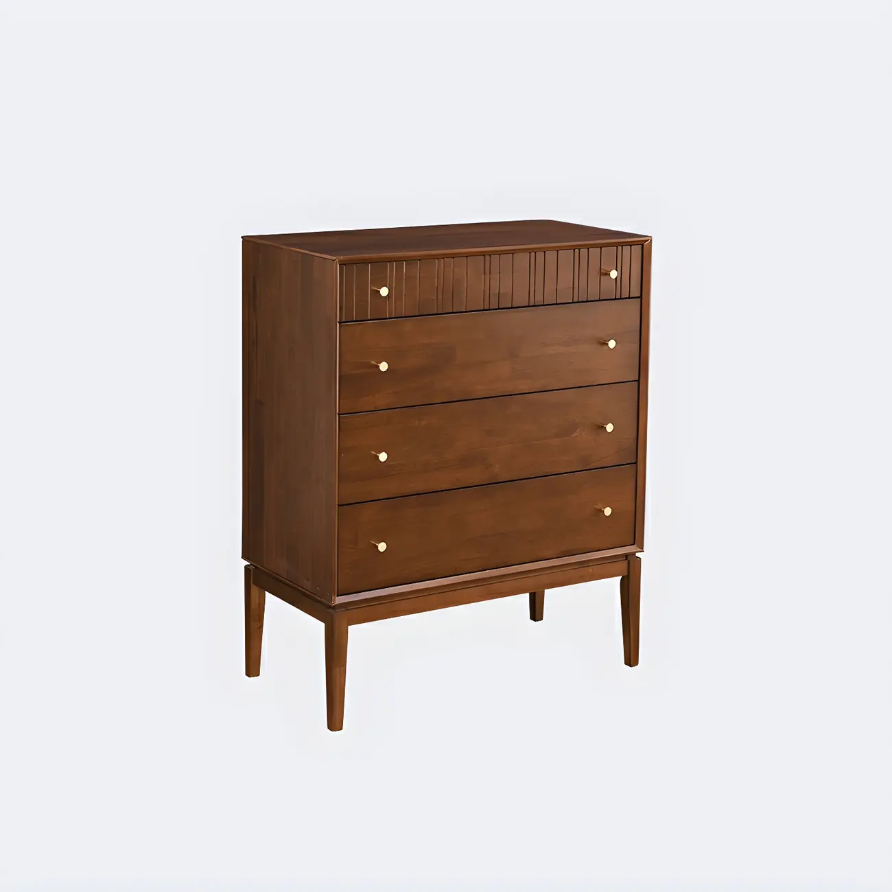 Classic Black Wooden Bachelor Chest with Drawers for Bedroom