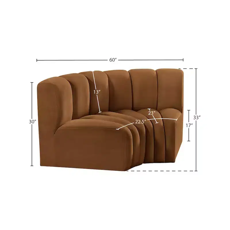 Meridian Furniture,Arc Velvet Modular Sofa