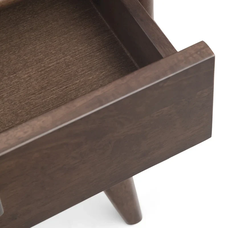 WYNDENHALL Tierney SOLID HARDWOOD 22 inch Wide Rectangle Mid Century Modern End Table - 22 W x 20 D x 22 H