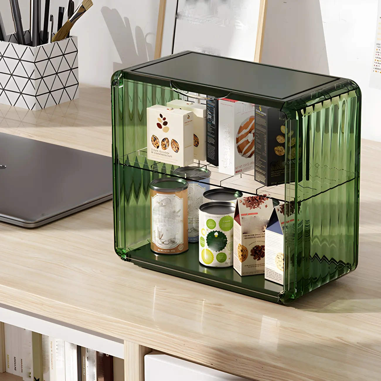 Acrylic Display Cabinet with Glass-like Panel