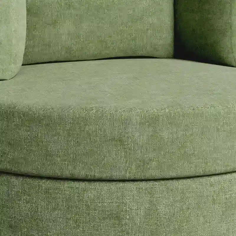 Chenille Swivel 34.7 Wide Soft Modern Upholstered Accent Chair
