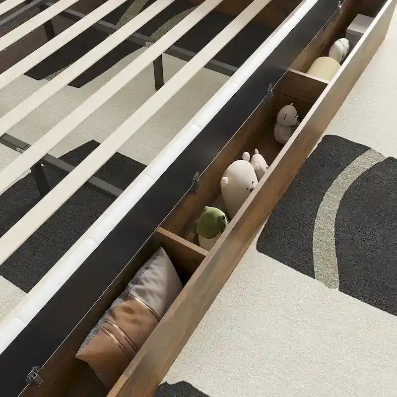 Queen/King Designer Bed Frame with LED Ambiance Lighting PU Leather