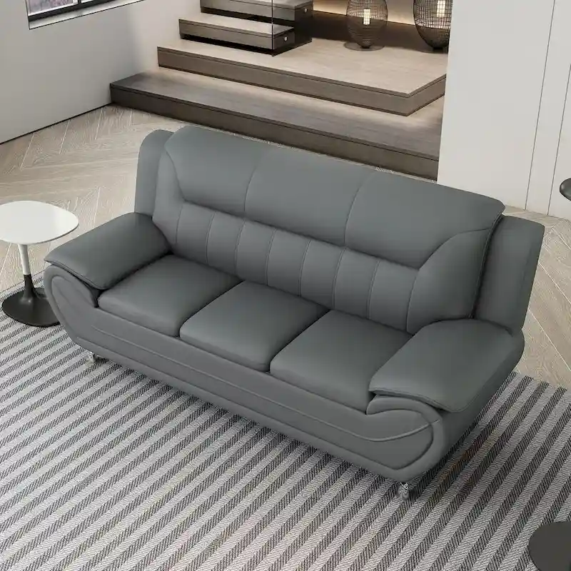 Sanuel 79.2 Faux Leather Pillow Top Arm Sofa