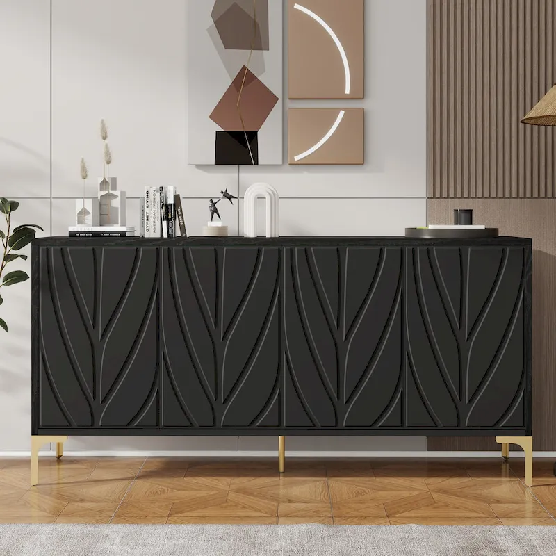 60-Inch 4-Door Sideboard Buffet Cabinet