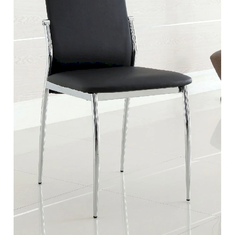 Set of 2 Leatherette Dining Side Chair
