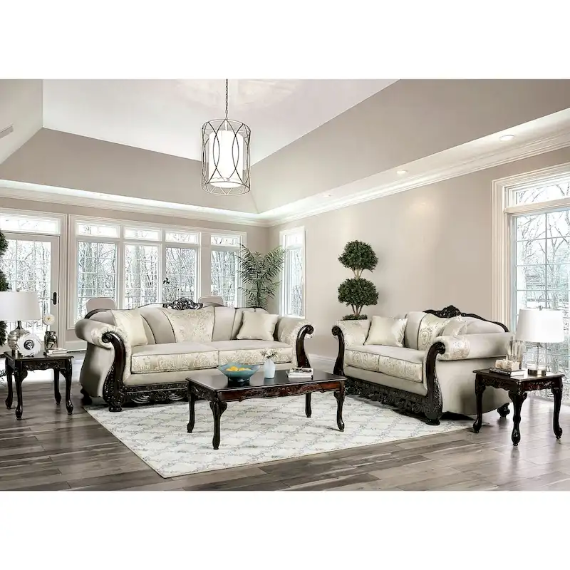 Dikic Traditional Chenille Rolled Arms 2-Piece Living Room Set by Gracewood Hollow