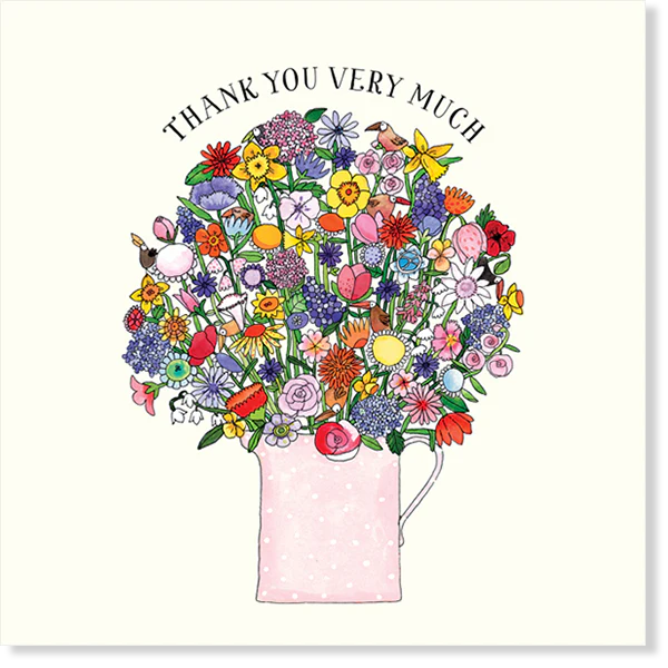 Affirmations - Twigseeds Thank You Card - Bunch of flowers - K058