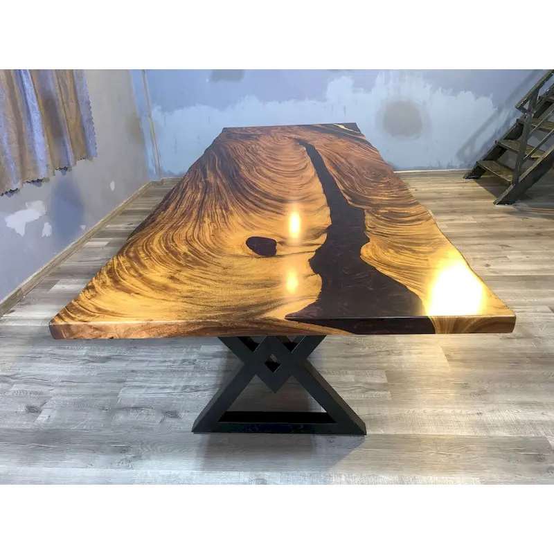 Sundaland 118  Large Slap Live Edge Dining Table