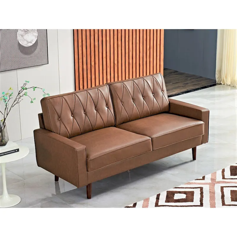 Acire 69.3 Faux Leather Cushion Back Sofa