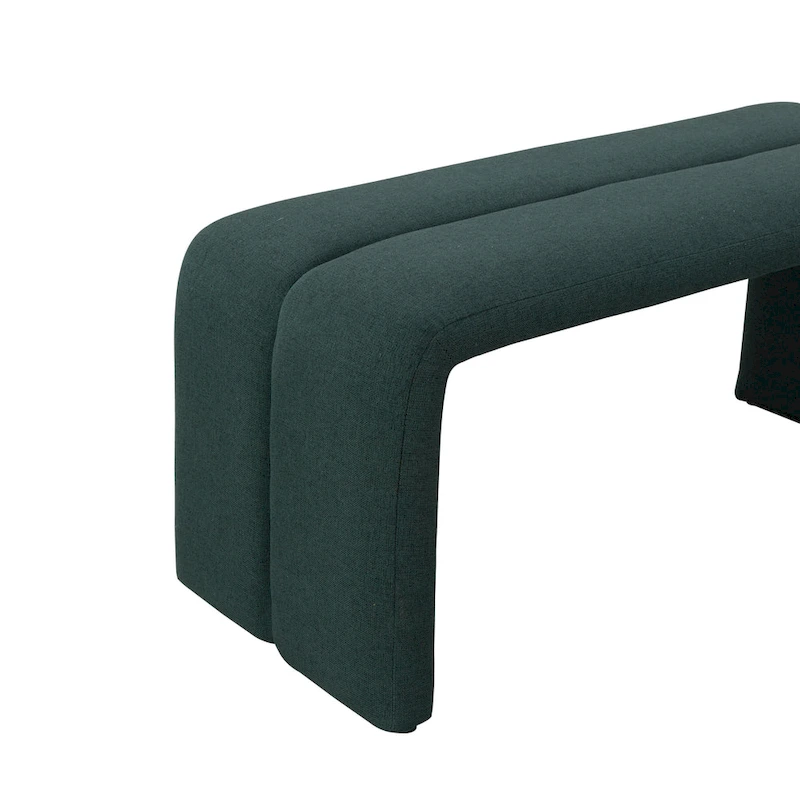 Modern Upholstered Bench Ottoman Set Including Four Benches