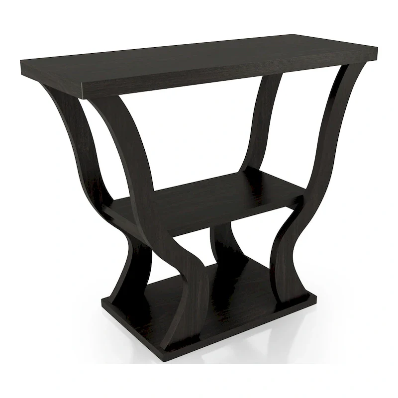 DH BASIC Transitional Espresso 39-inch Console Table with Open-Shelf by Denhour