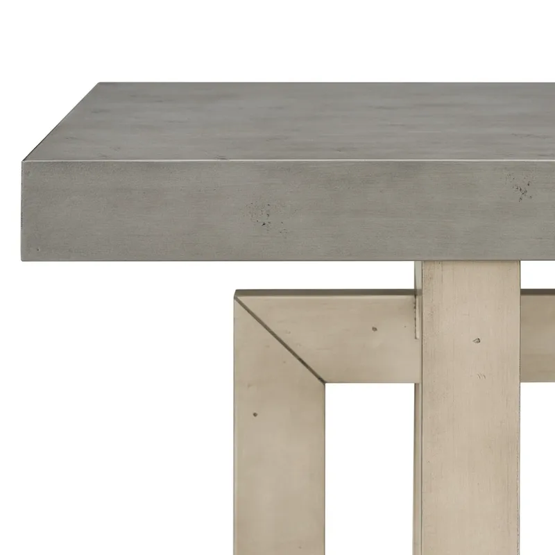 Console Table with Industrial-inspired Concrete Wood Top