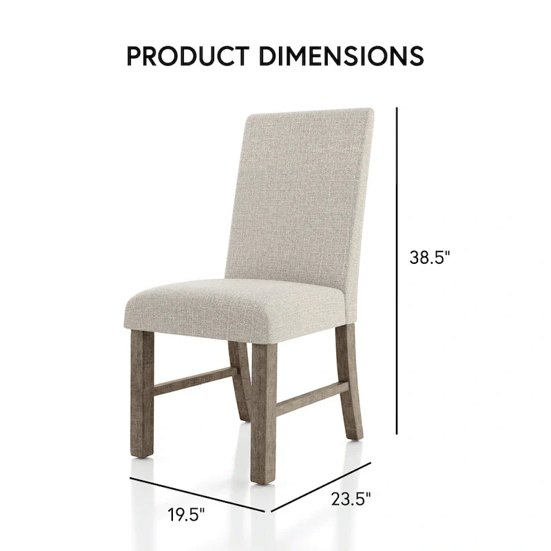 Jusk Rustic Grey Wood 5-Piece Dining Table Set by Furniture of America