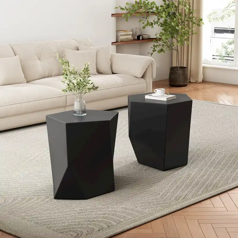 Christopher Knight Home - CloudHouse Modern MGO Coffee Table Set with Geometric Design