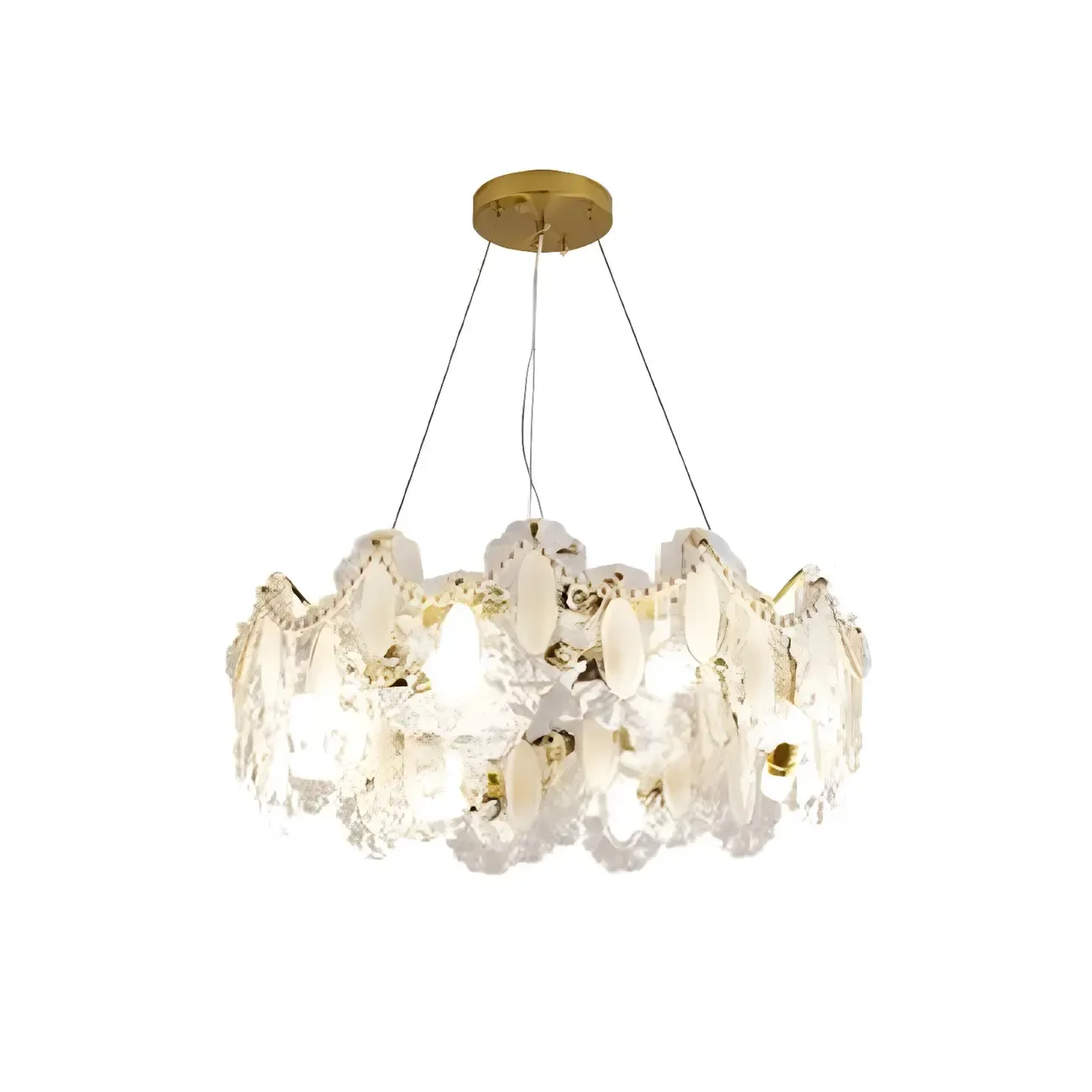 Geometric Clear Crystal Island Pendant Light