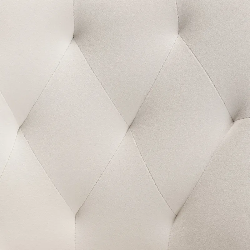 SEYNAR Modern Boucle Velvet Upholstered Accent Dining Chair Set of 2 Tufted Back Armless Chair with Golden Legs