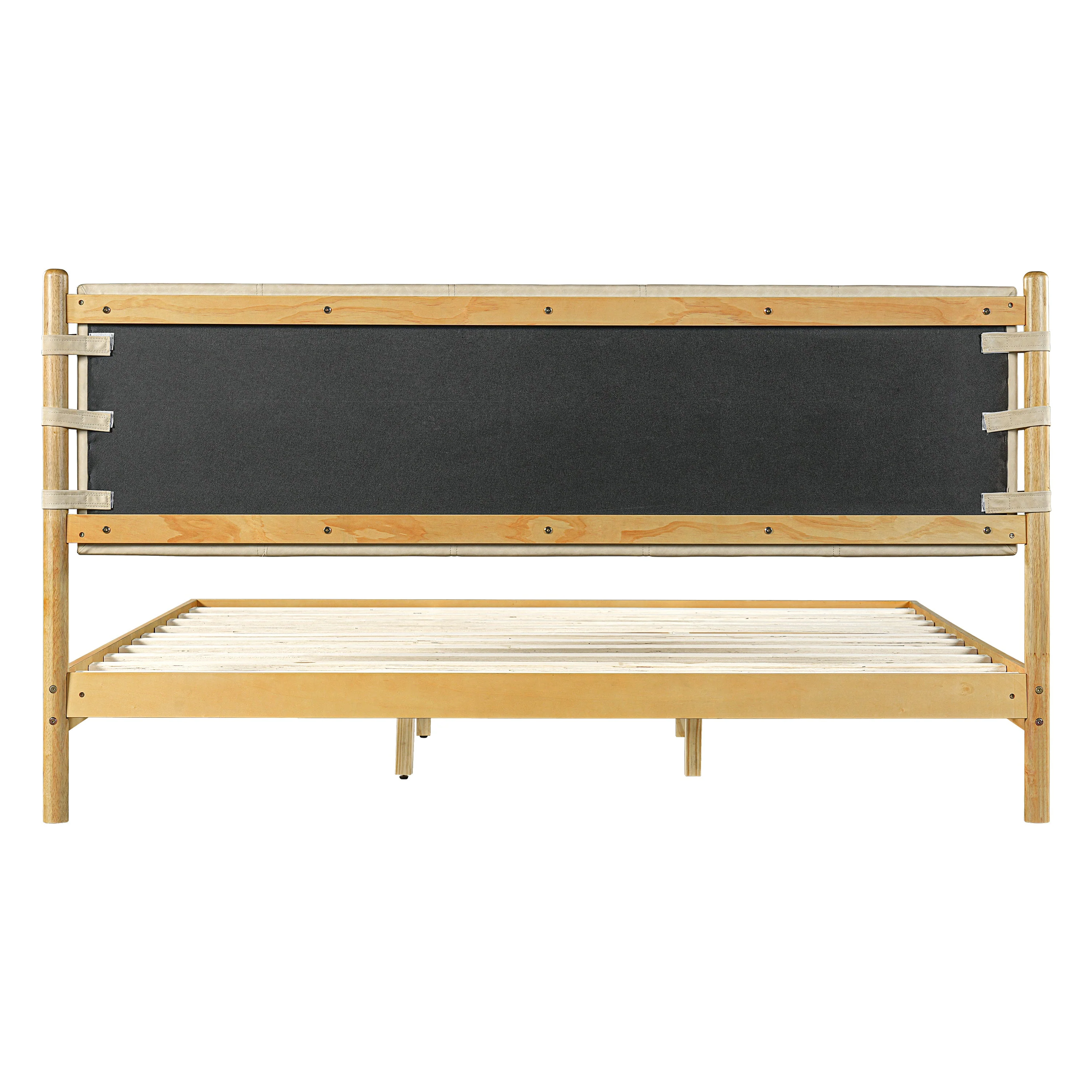 Mid Century Modern Upholstered Headboard Bedframe