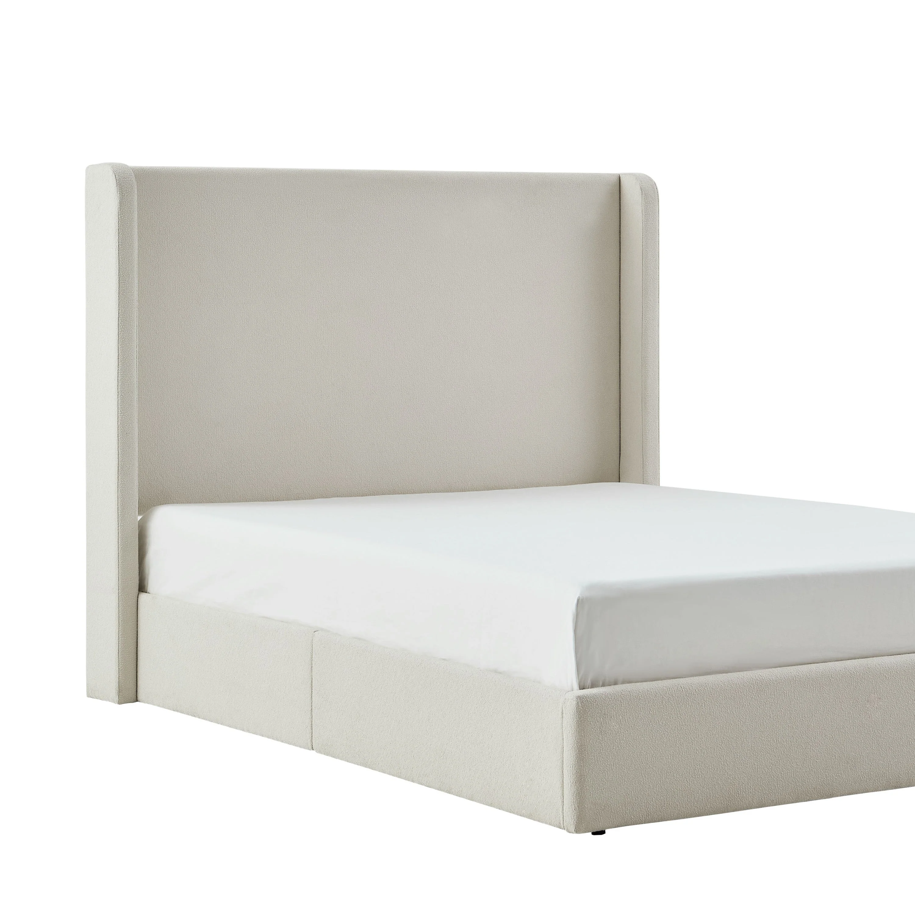 Carmen 52.3' Upholstered Wingback King Bedframe